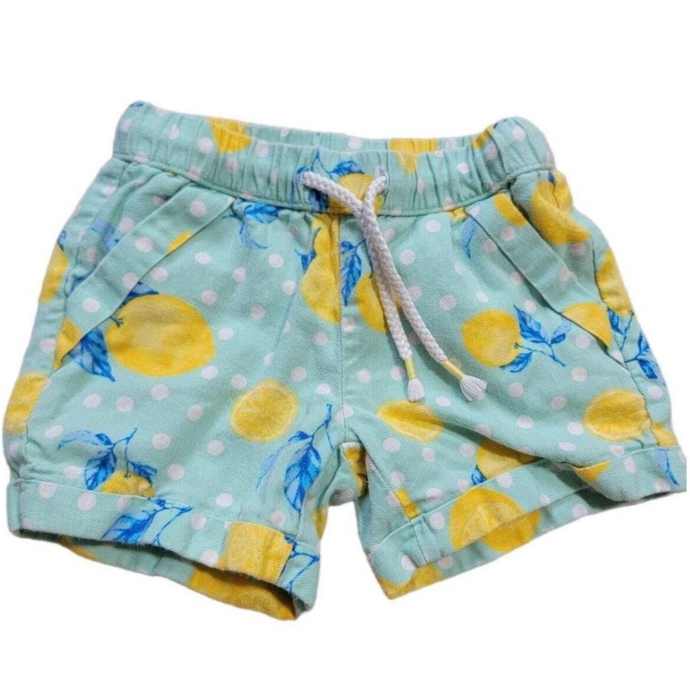 Wonder Nation girls cotton-linen lemon shorts